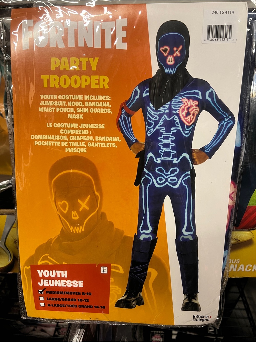 Fortnite Party Trooper Youth Costume - Black & Blue